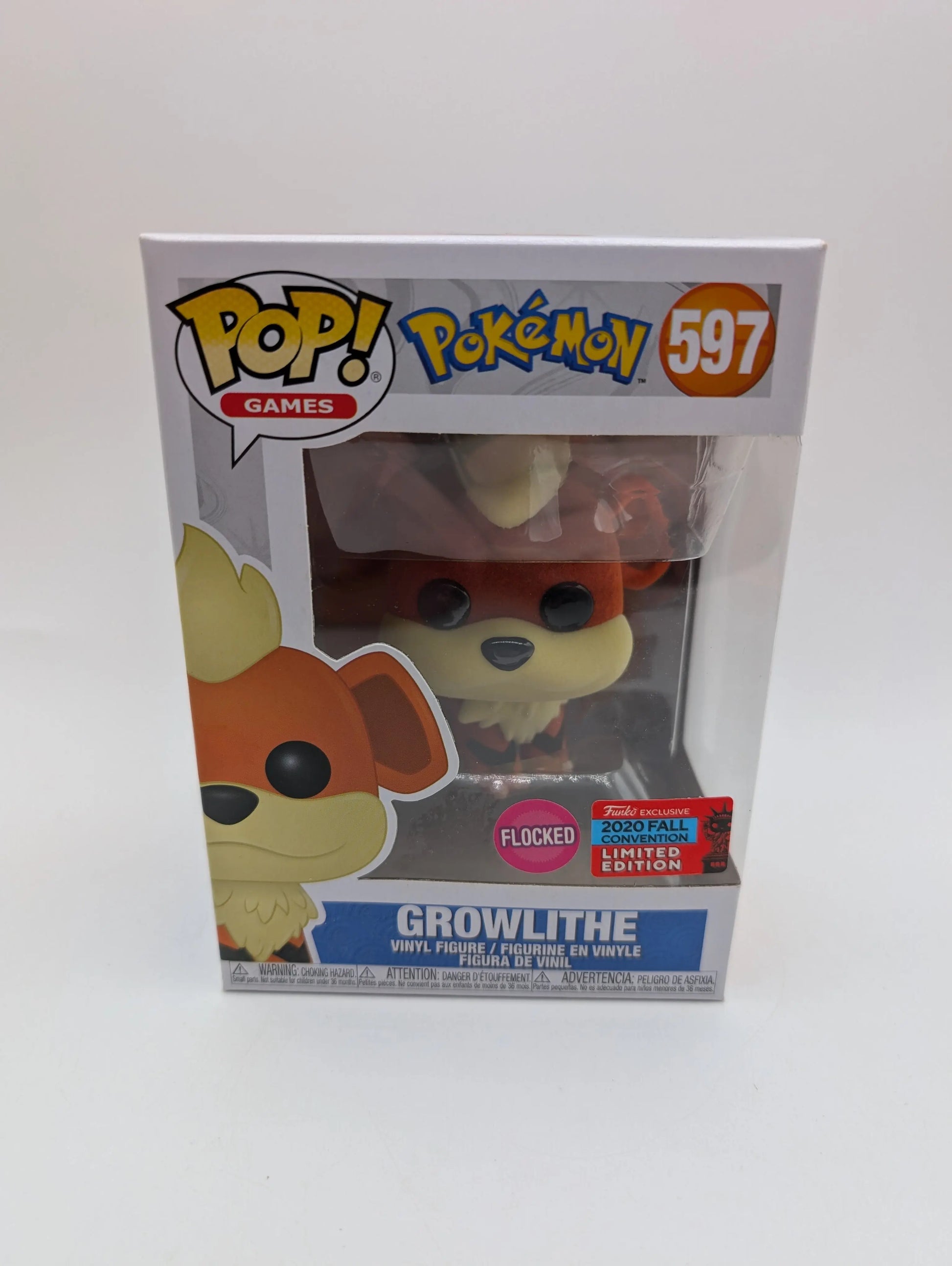 Funko POP Pokemon Growlithe Flocked NYCC 2020 #597 Vinyl Figure FRENLY BRICKS - Open 7 Days