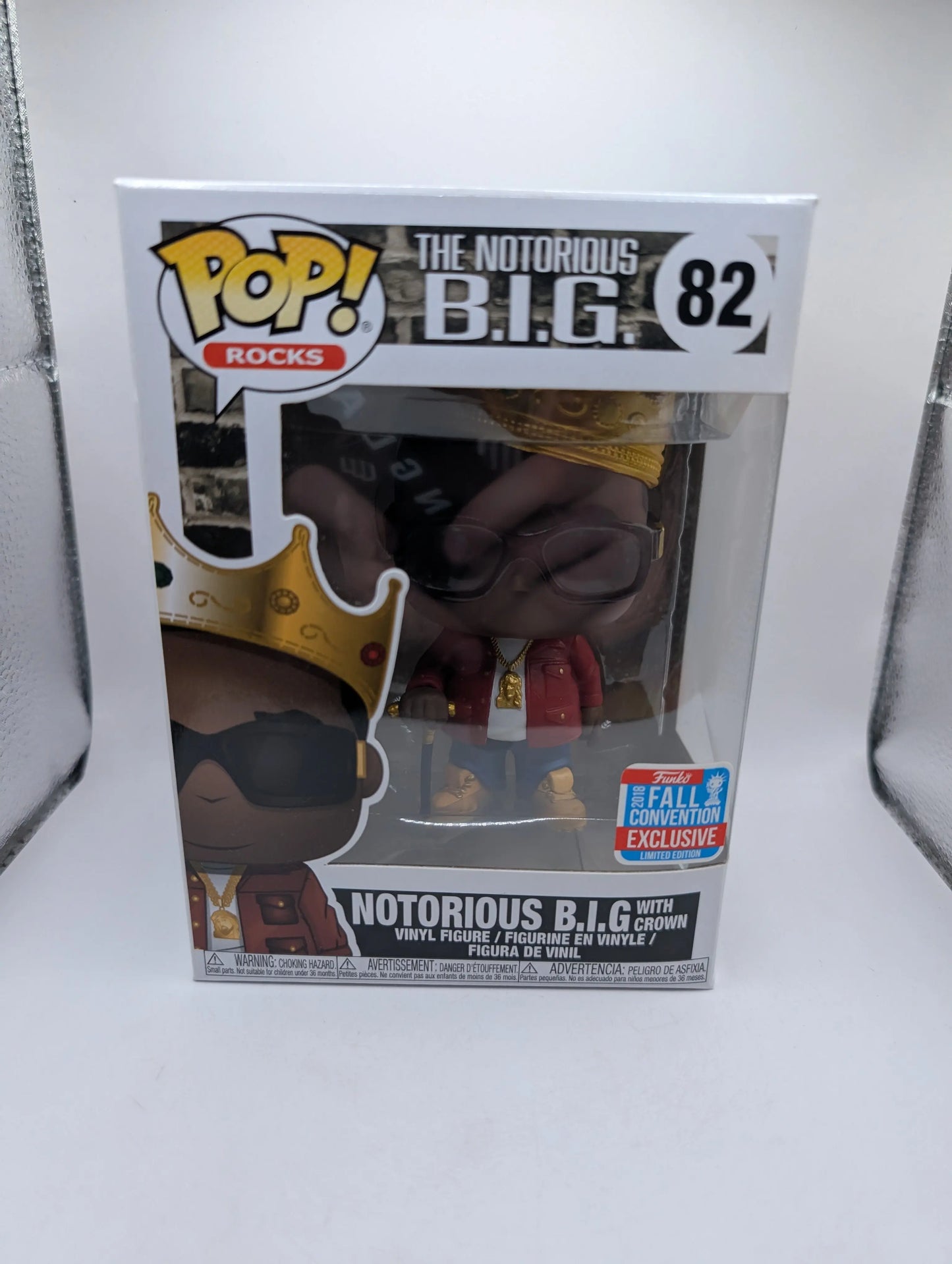 Notorious B.I.G. With Crown Pop Vinyl #82 - 2018 Fall Convention FRENLY BRICKS - Open 7 Days