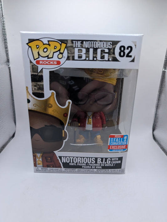 Notorious B.I.G. With Crown Pop Vinyl #82 - 2018 Fall Convention FRENLY BRICKS - Open 7 Days