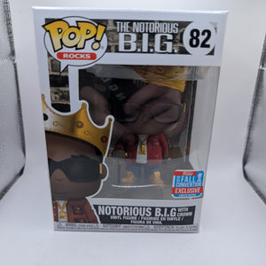 Notorious B.I.G. With Crown Pop Vinyl #82 - 2018 Fall Convention FRENLY BRICKS - Open 7 Days