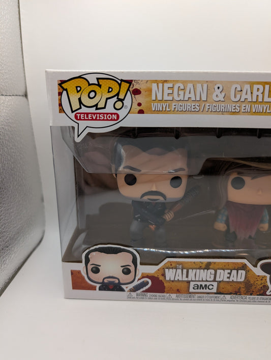 Funko Pop! The Walking Dead: Negan and Carl Grimes 2 Pack FRENLY BRICKS - Open 7 Days