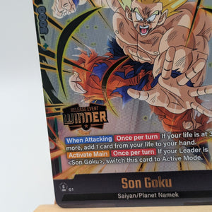 Son Goku FP-034 Release Event Winner Tournament Promo 	Dragon Ball Card Fusion W FRENLY BRICKS - Open 7 Days