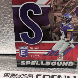 2023 Panini Elite Football SB-JJ1 Justin Jefferson Spellbounf Red 1/75 Letter J FRENLY BRICKS - Open 7 Days
