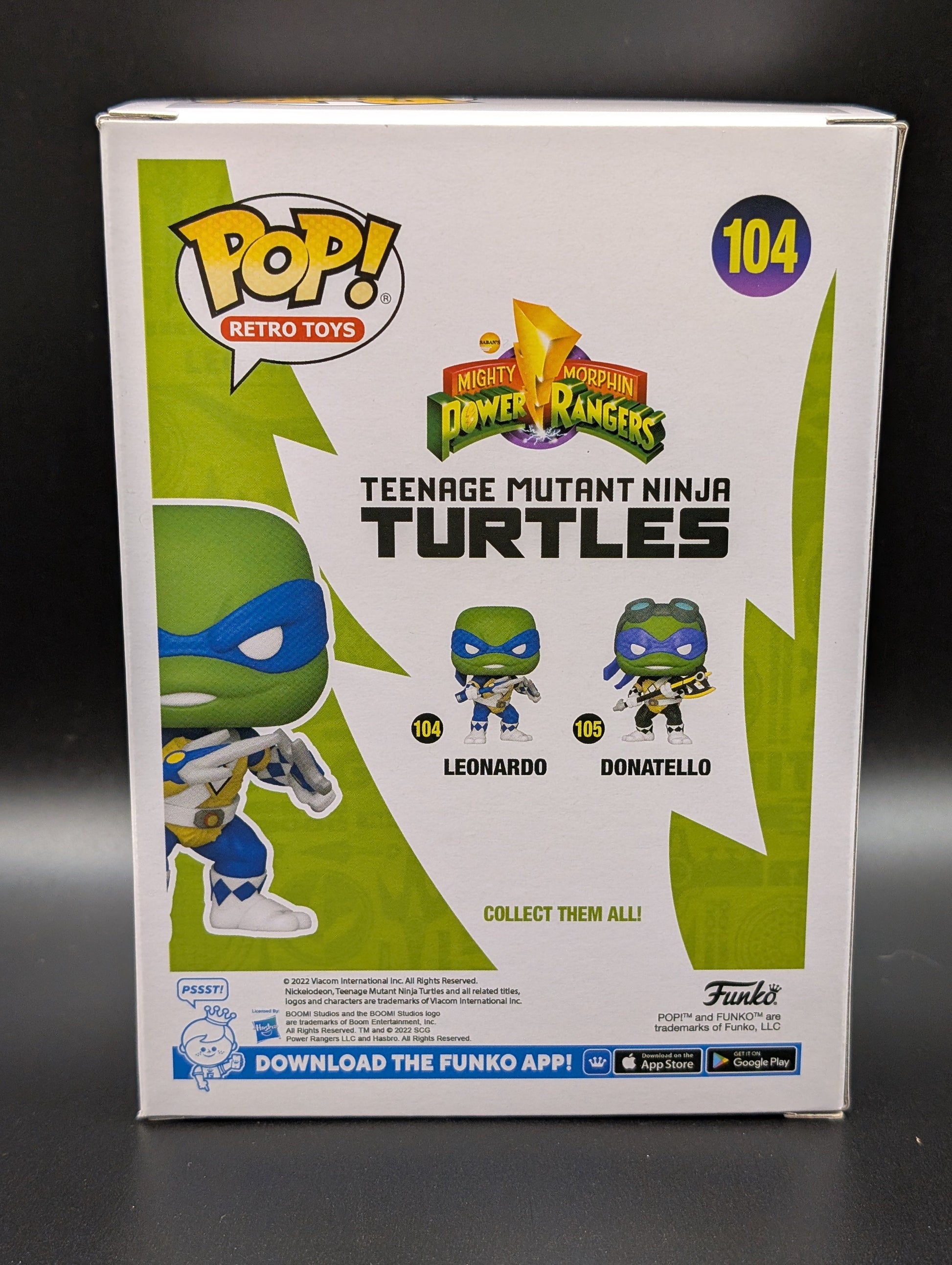 Funko POP! Tv Teenage Mutant Ninja Turtles x Power Rangers #104 Leonardo Summer Convention Limited Edition FRENLY BRICKS - Open 7 Days