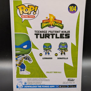 Funko POP! Tv Teenage Mutant Ninja Turtles x Power Rangers #104 Leonardo Summer Convention Limited Edition FRENLY BRICKS - Open 7 Days