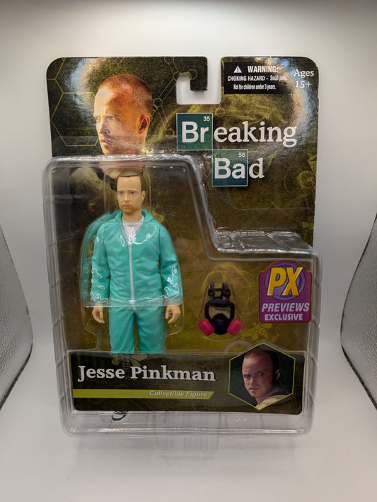 Mezco Toys Breaking Bad Jesse Pinkman Blue Hazmat PX Exclusive Action Figure FRENLY BRICKS - Open 7 Days