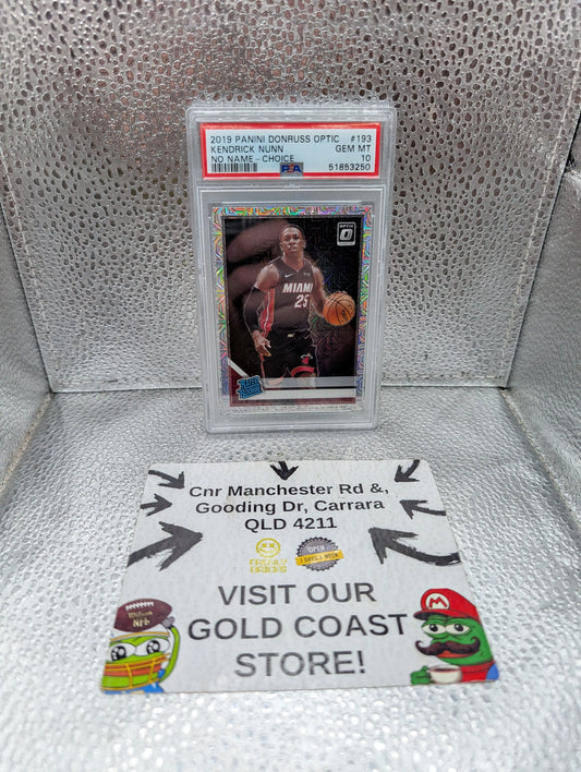 2019-20 Donruss Optic Choice Kendrick Nunn Mojo Rated Rookie RC PSA GEM MINT 10 FRENLY BRICKS - Open 7 Days