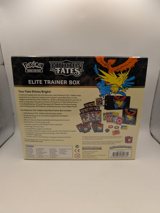 Pokémon TCG: Hidden Fates Elite Trainer Box Factory Sealed FRENLY BRICKS - Open 7 Days