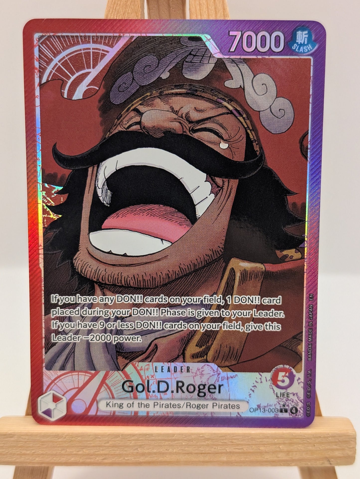 One Piece TCG Gol D. Roger OP13-003 L AR Alt Art Leader English FRENLY BRICKS - Open 7 Days