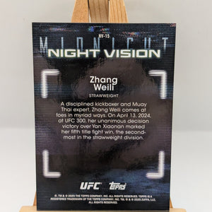 2025 Topps Midnight UFC Zhang Weili Night Vision #NV-15 FRENLY BRICKS - Open 7 Days