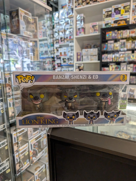 POP VINYL 3 PACK BANZAI, SHENZI & ED THE LION KING DISNEY VAULTED NEW UNOPENED FRENLY BRICKS - Open 7 Days