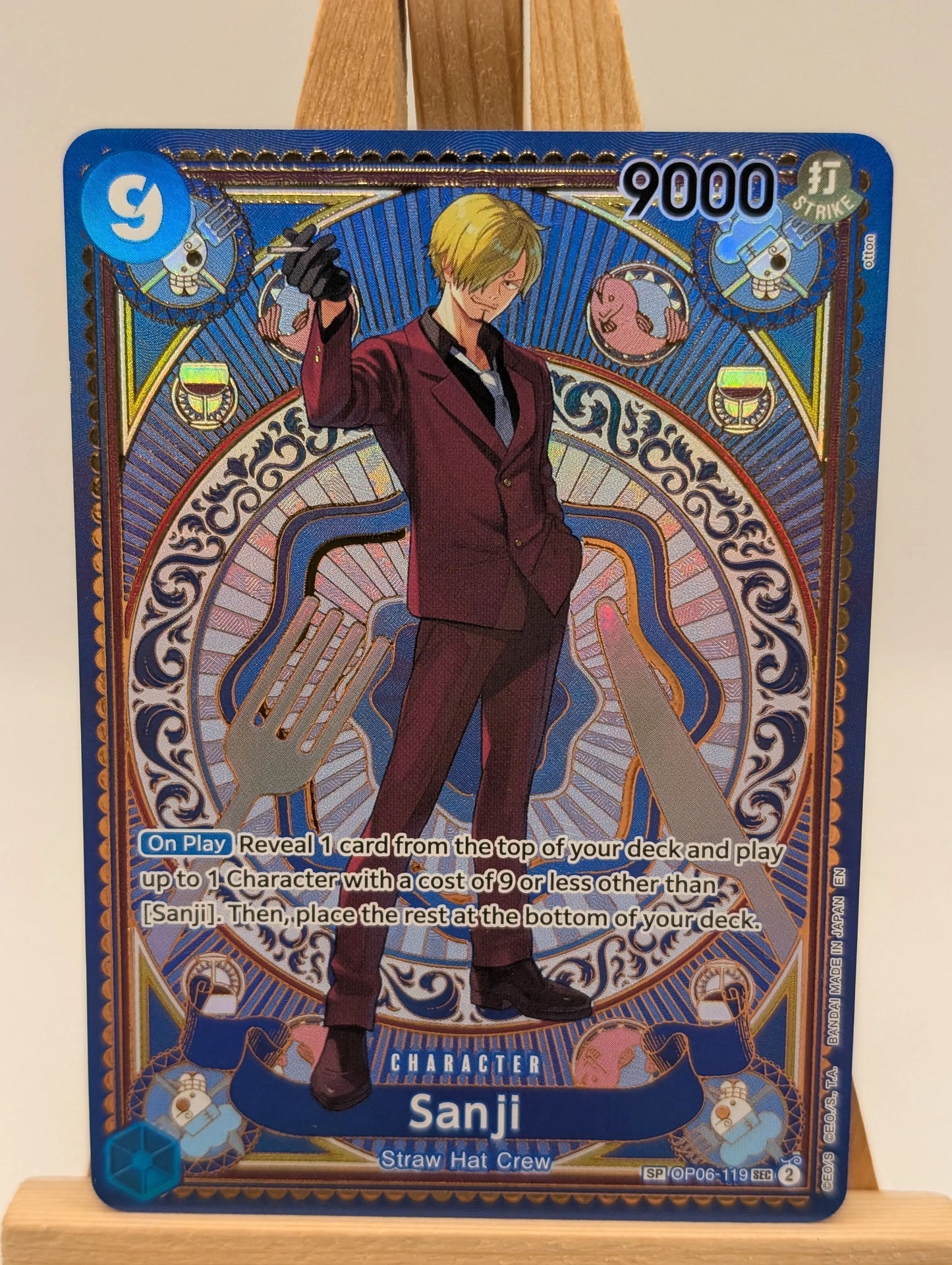 Sanji (SP) SEC A Fist of Divine Speed OP06-119 NM FRENLY BRICKS - Open 7 Days