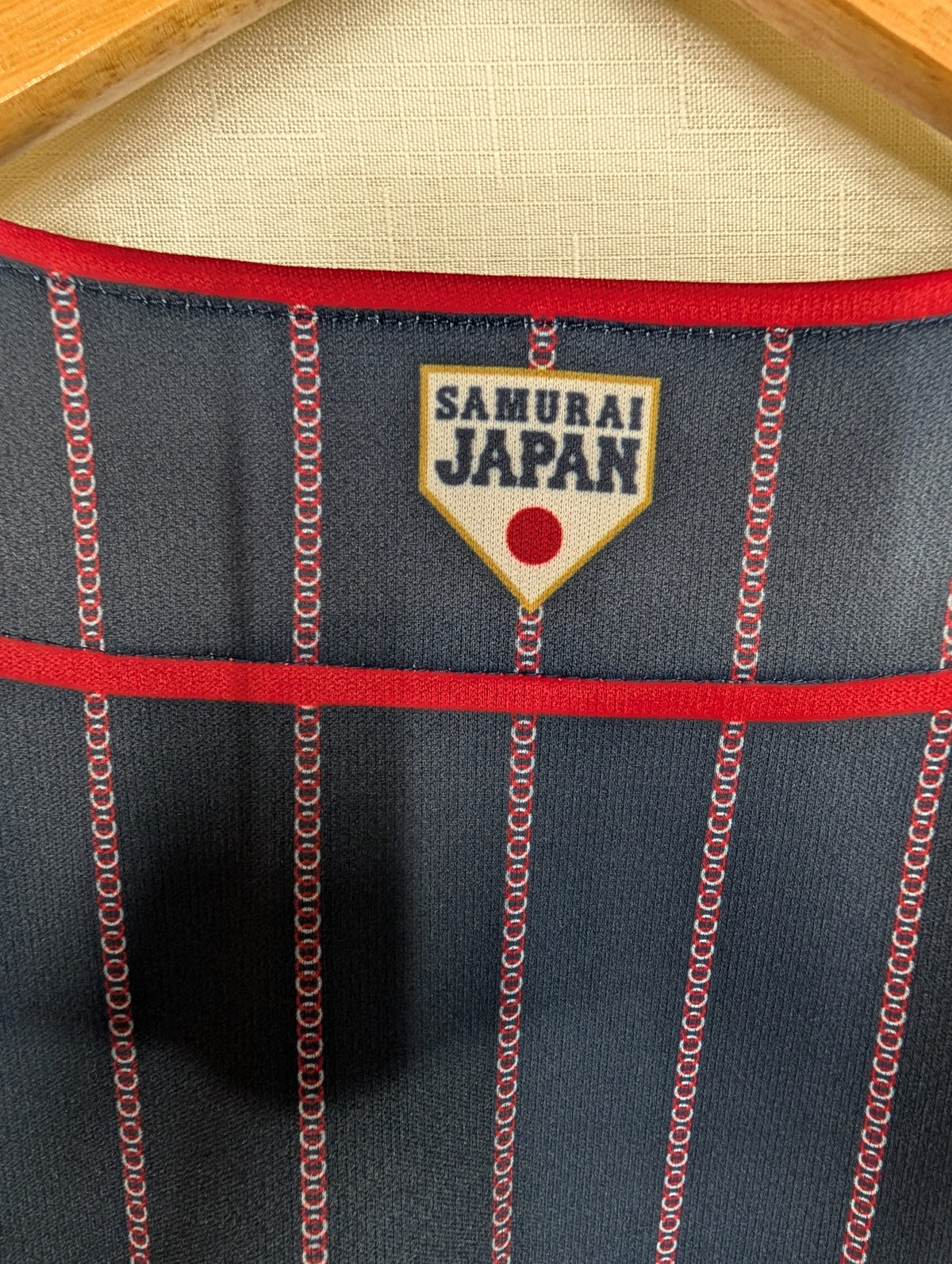 Nippon Baseball Asics Samurai Japan Away 2017-2021 Dark Navy Blue Large Jersey image 21