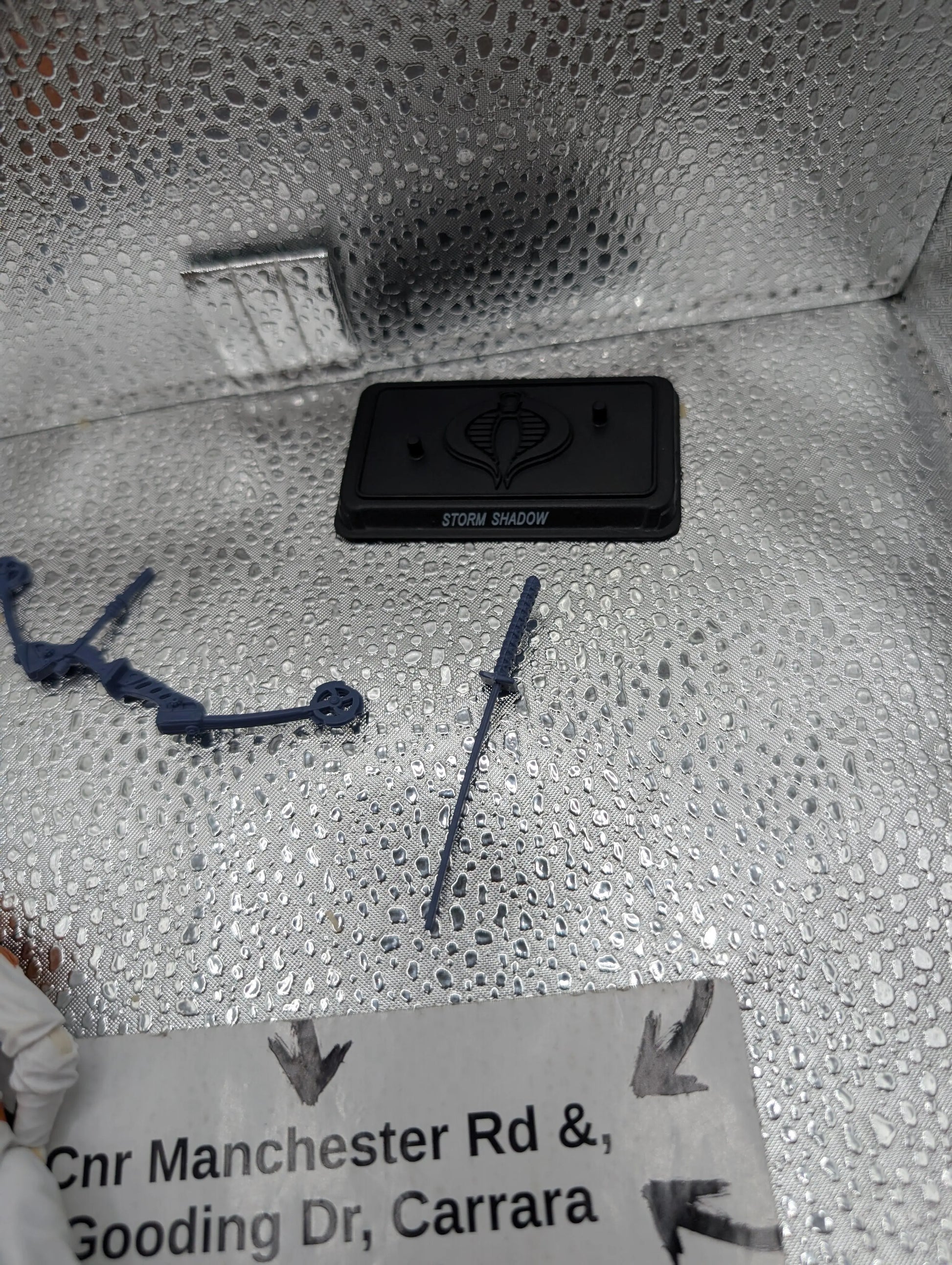 GI Joe Dollar General Storm Shadow orange white loose figure 2013 Ninja TGin Zu FRENLY BRICKS - Open 7 Days