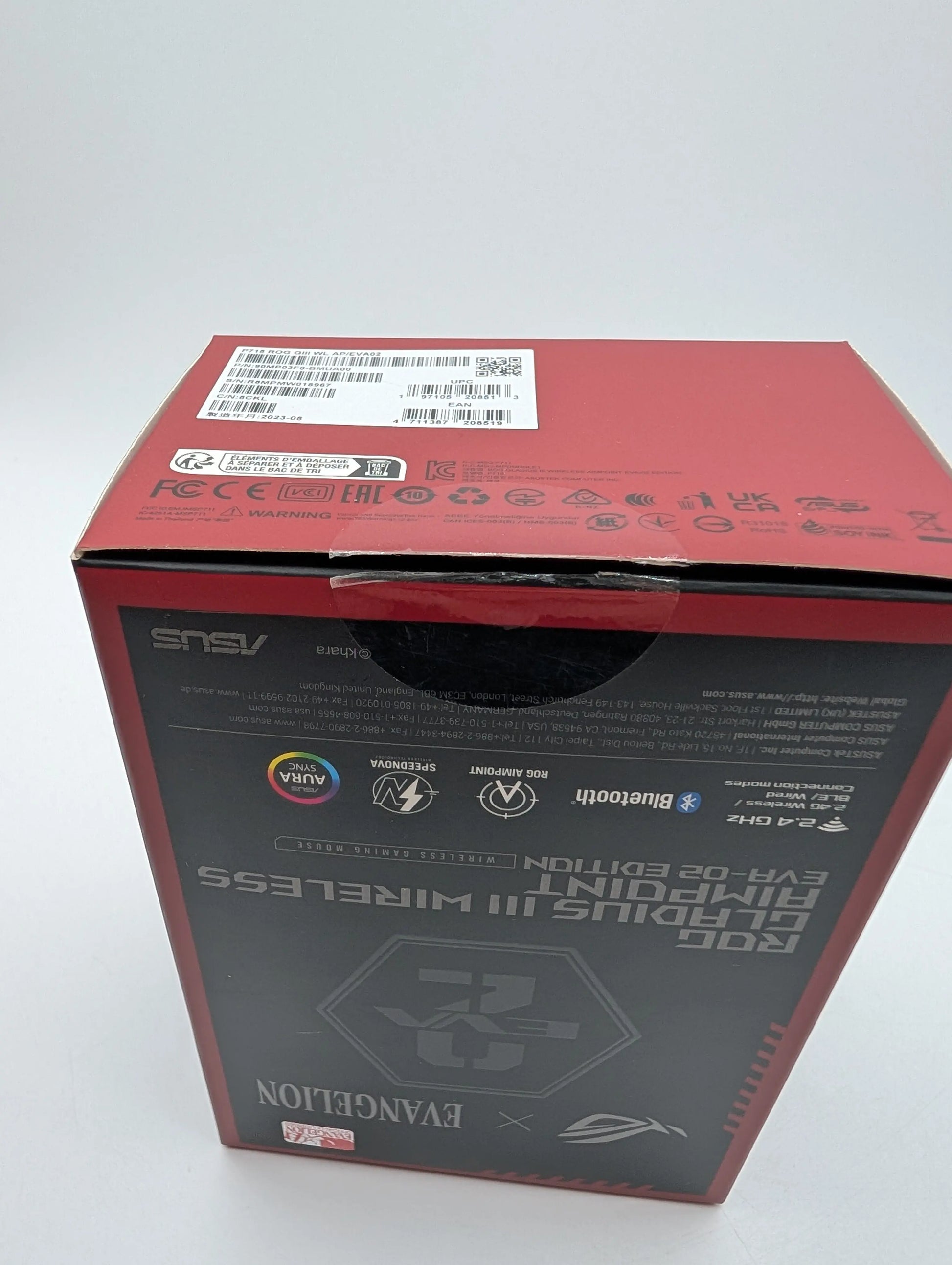 Asus ROG Gladius III Wireless AimPoint Eva-02 Mouse - Evangelion broken seal FRENLY BRICKS - Open 7 Days
