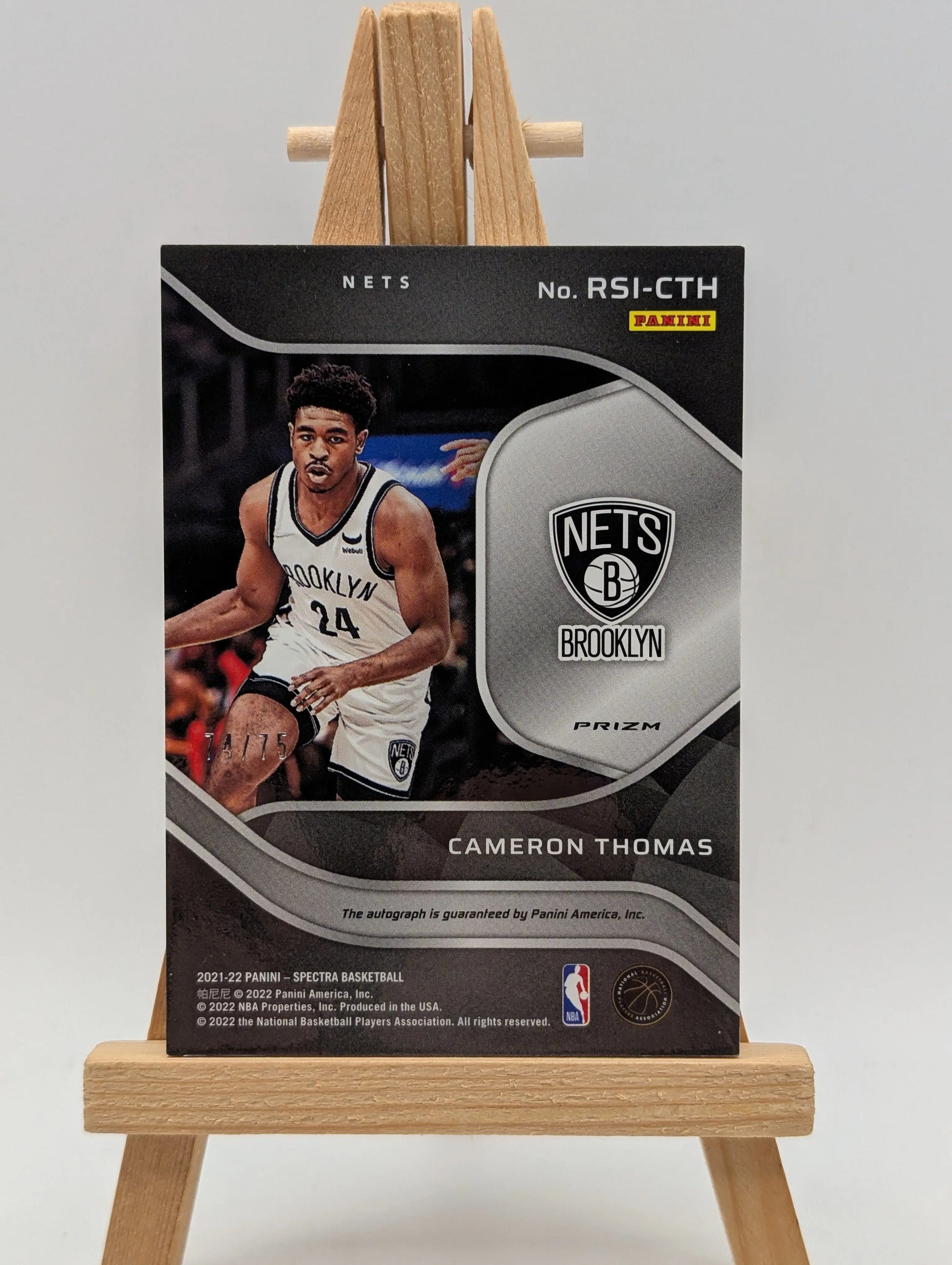 2021-22 CAMERON THOMAS 05/75 AUTO PANINI SPECTRA RADIANT AUTOGRAPHS ROOKIE FRENLY BRICKS - Open 7 Days