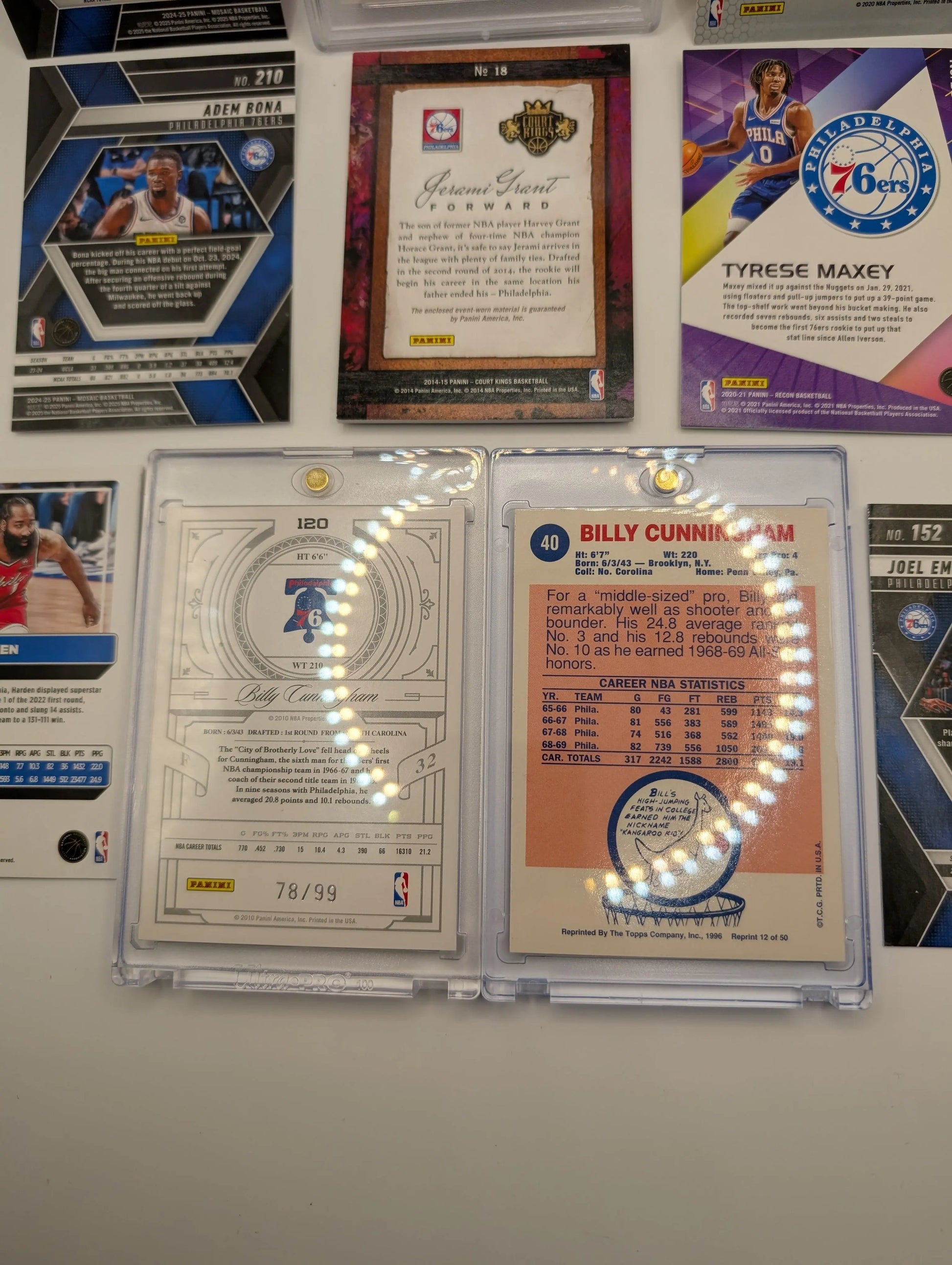 Philadelphia 76ers NBA Basketball Card Lot, Rookies, Patch, Auto, Graded FRENLY BRICKS - Open 7 Days
