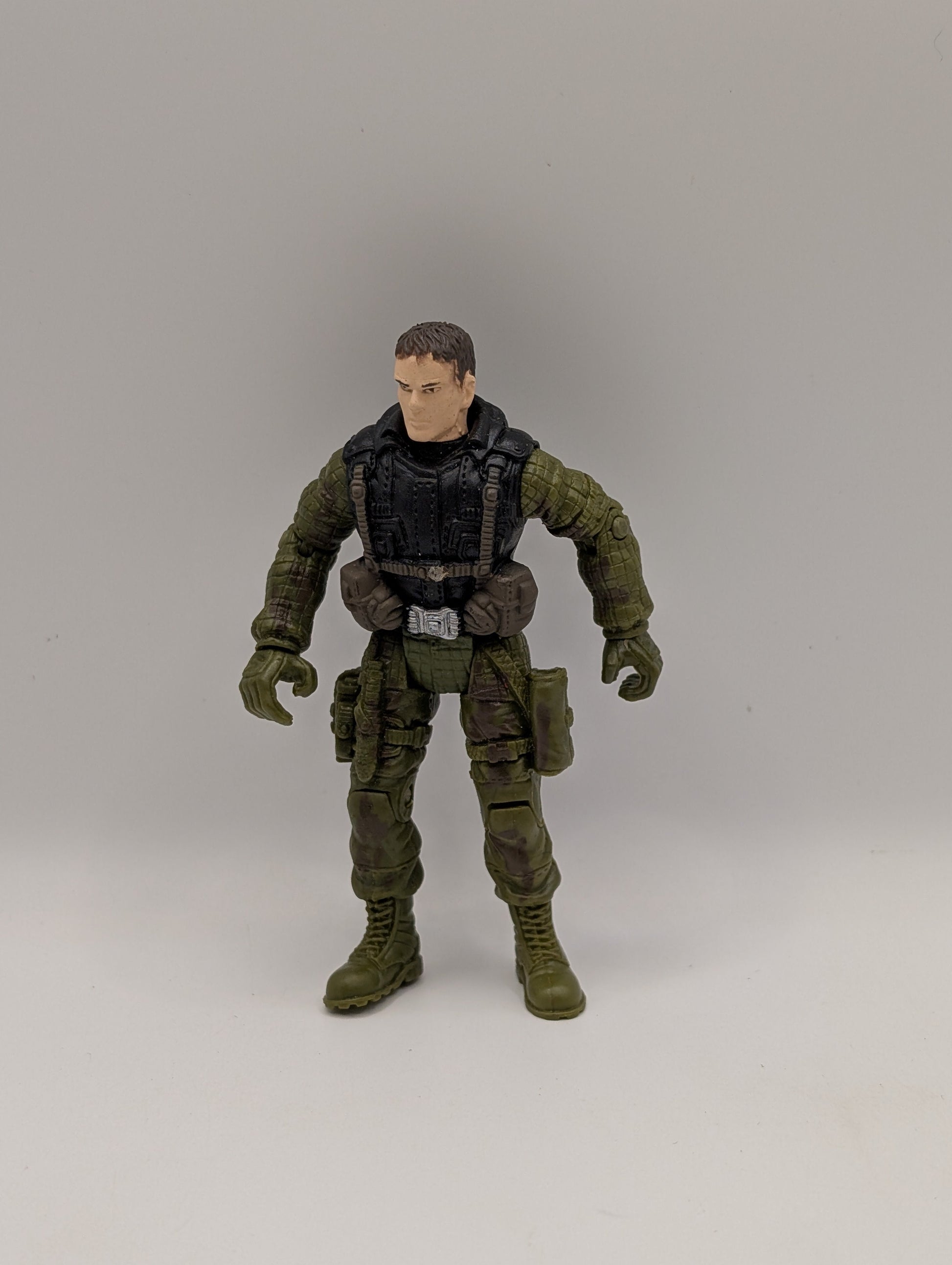 Soldier Force Soldier With Black Shirt Green Pants 3.75" Action Figure Chap Mei FRENLY BRICKS - Open 7 Days