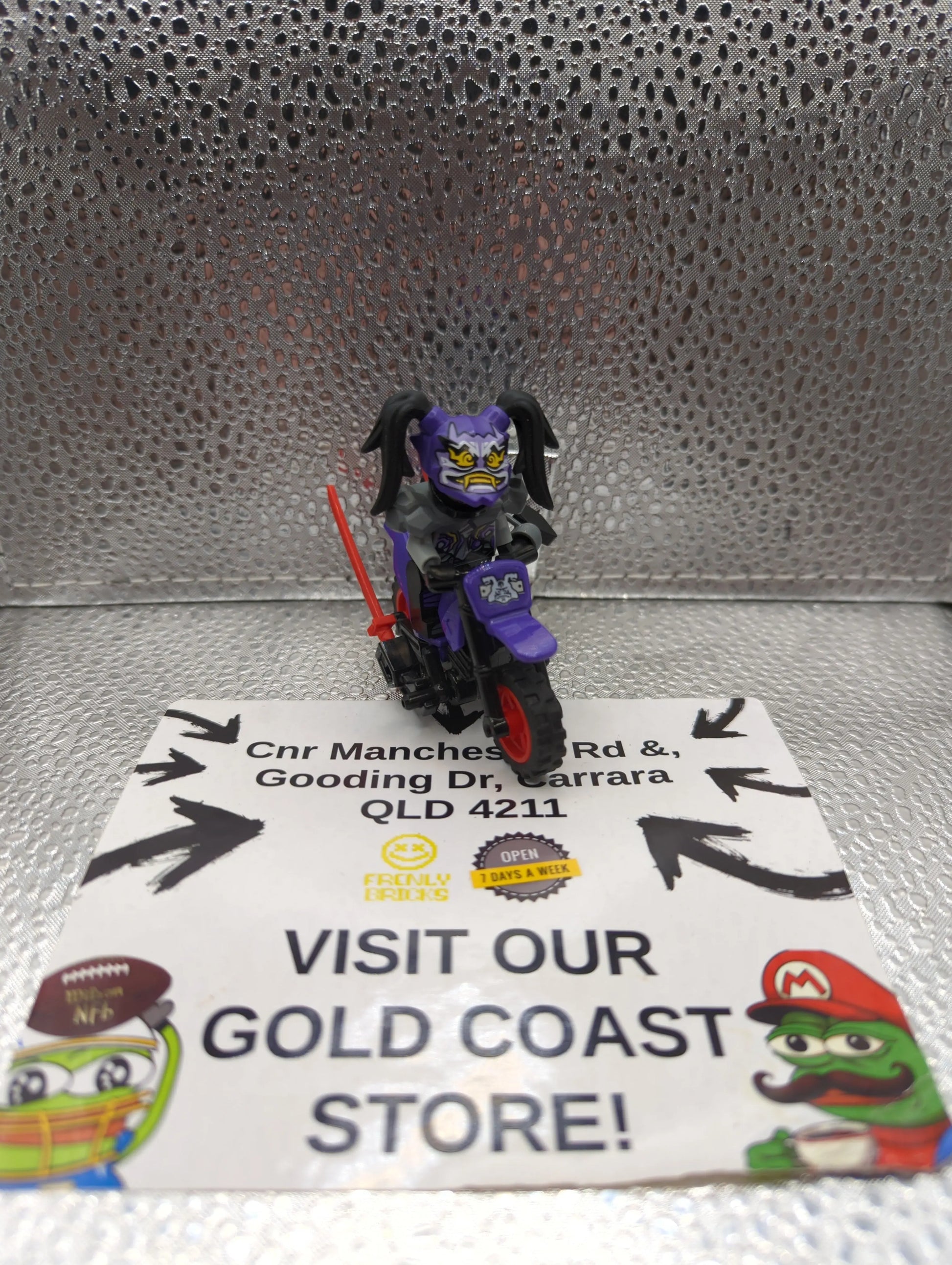 Lego Ninjago Oni Mask of Hatred Ultra Violet Minifigure njo397 70641 w/bike FRENLY BRICKS - Open 7 Days