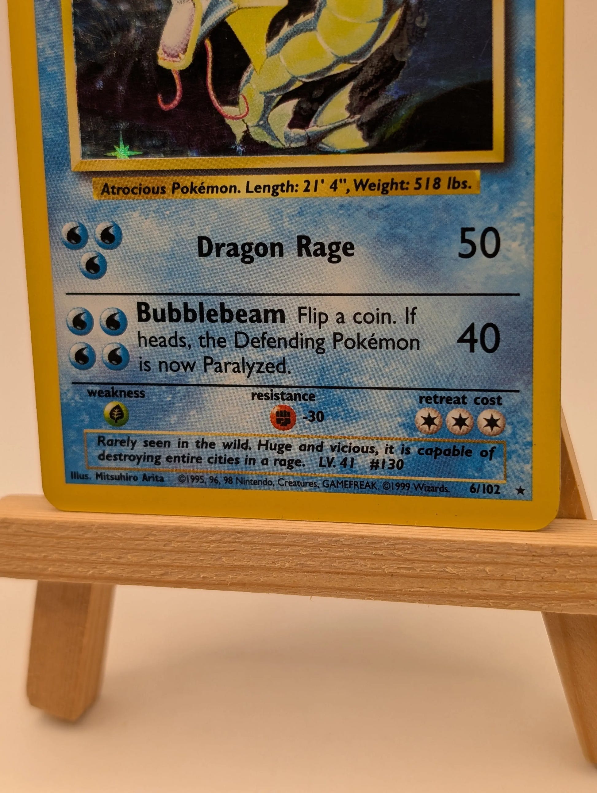 Gyarados Base Set Unlimited Holo 6/102 MP (B) Pokémon, photo 4 image 4