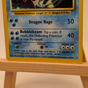 Gyarados Base Set Unlimited Holo 6/102 MP (B) Pokemon FRENLY BRICKS - Open 7 Days