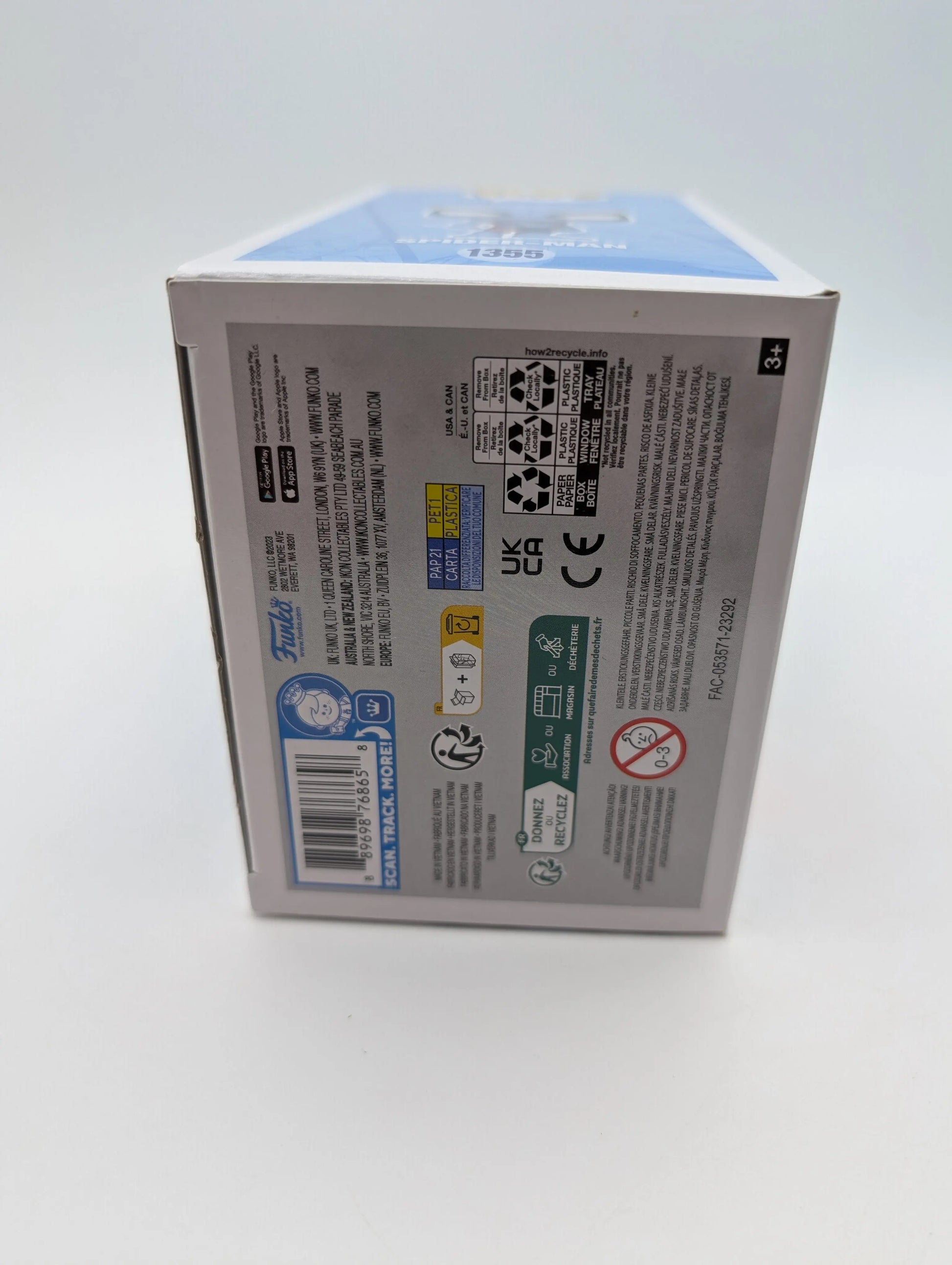 Funko Pop! Marvel SpiderMan Blue #1355 Spider-Man - Marvel Collector Corps MCC FRENLY BRICKS - Open 7 Days