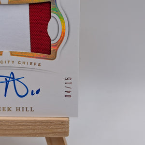 TYREEK HILL 2019 2020 Flawless Ruby Holo  3-Color Patch Auto /15 #PA-TH Chiefs