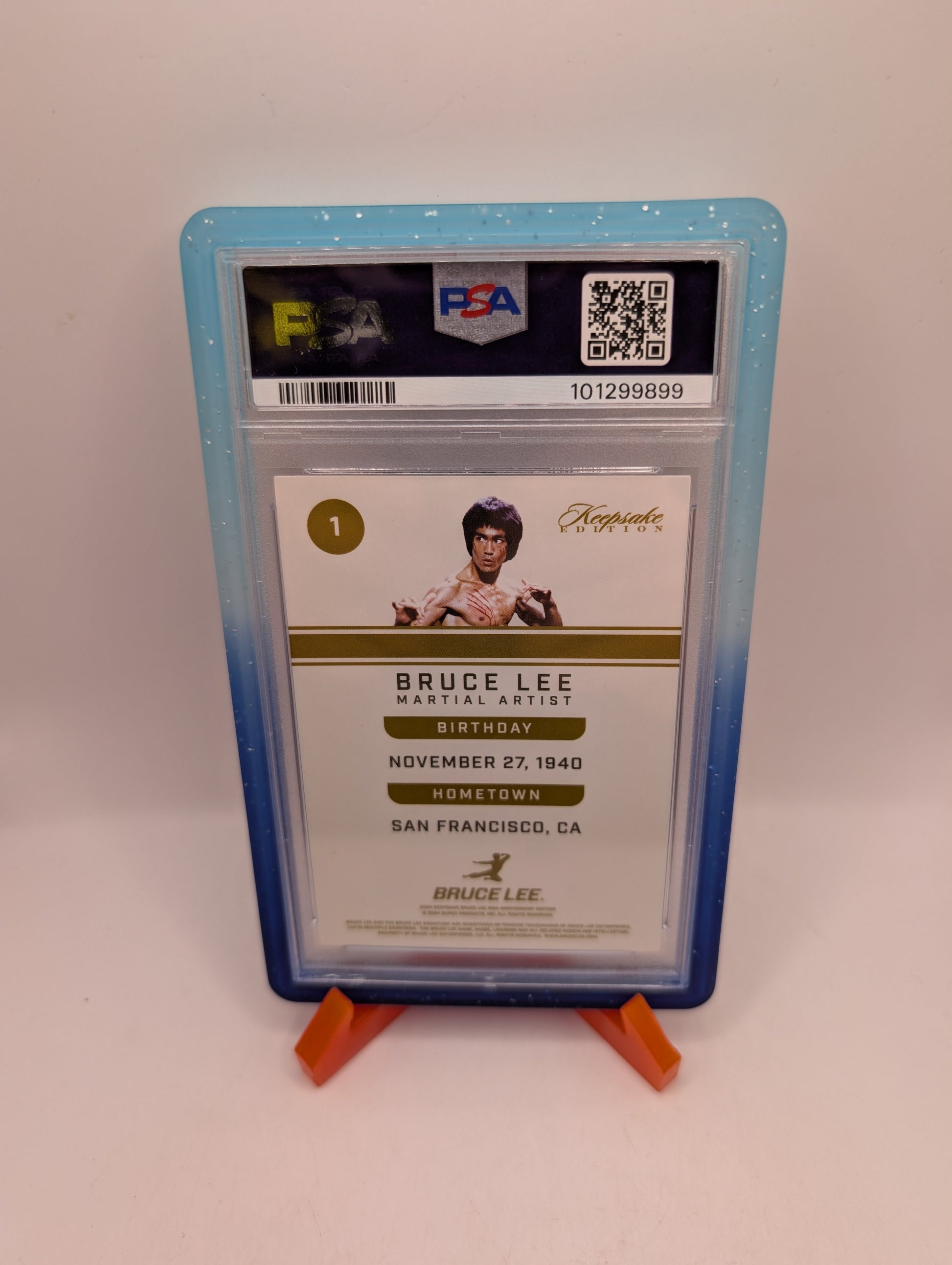 2024 Keepsake Edition Bruce Lee #1 1st Ever Blue Ice PSA 8 FRENLY BRICKS - Open 7 Days