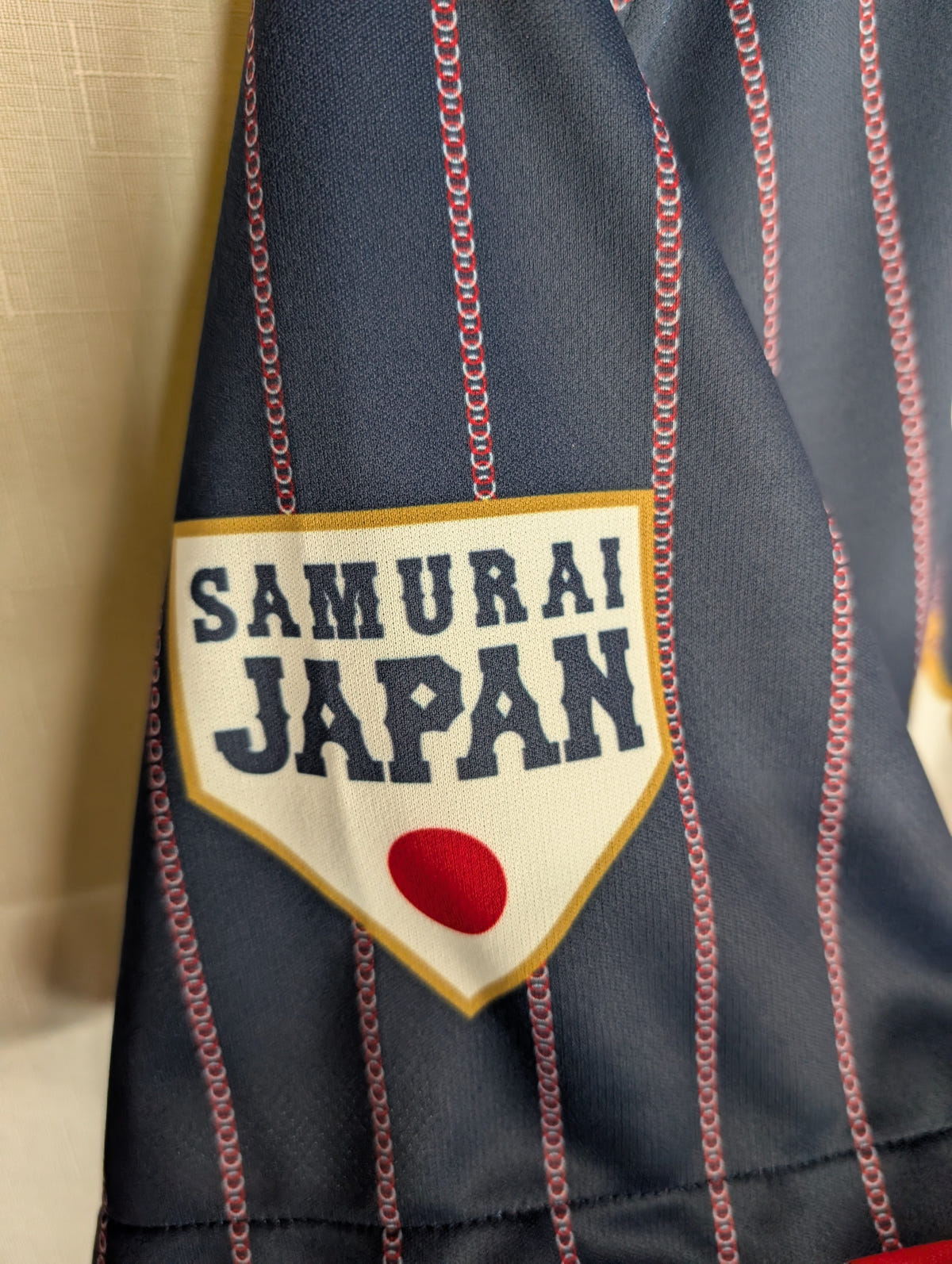 Nippon Baseball Asics Samurai Japan Away 2017-2021 Dark Navy Blue Large Jersey, photo 3 image 3
