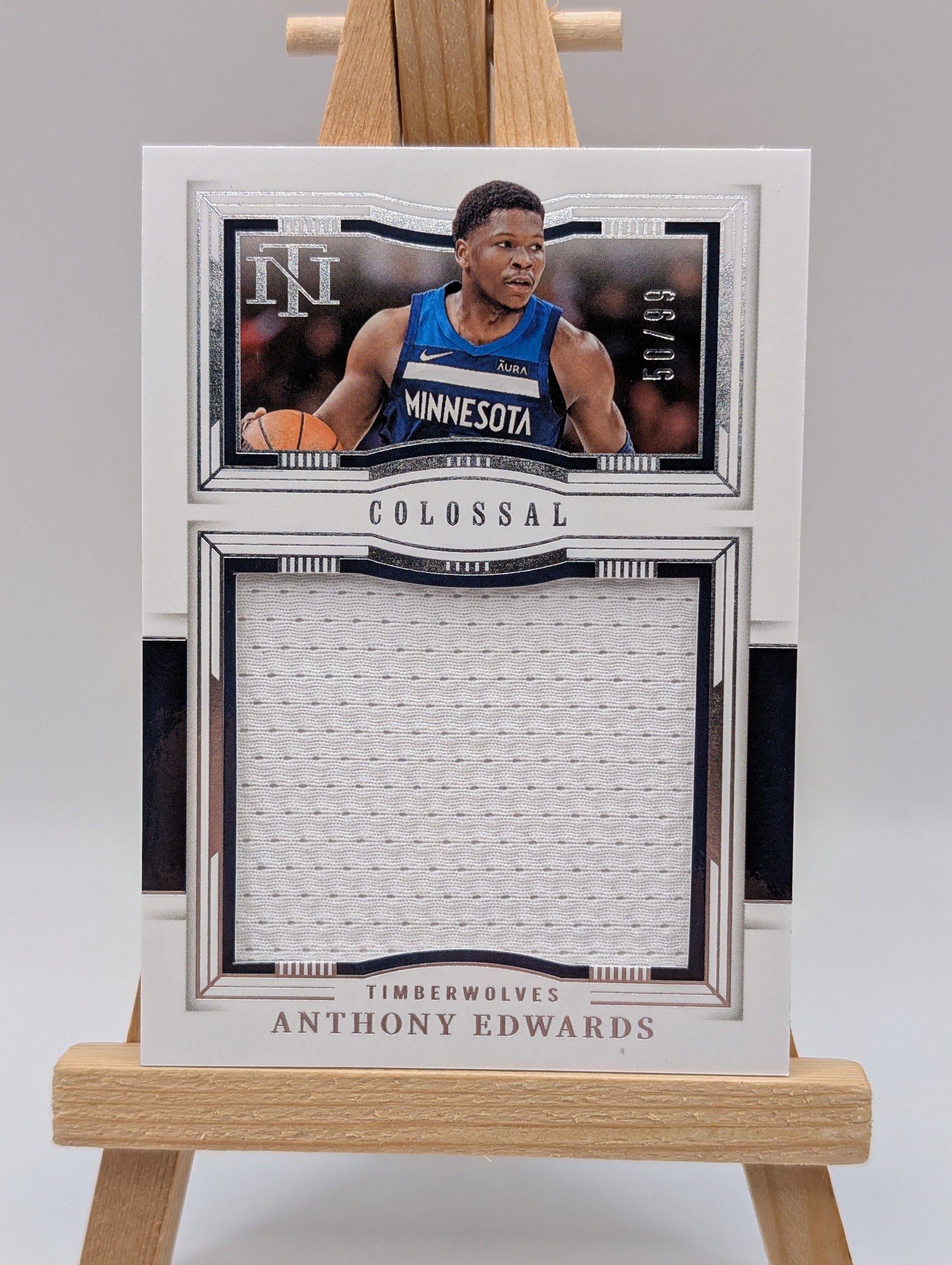 2023-24 Panini National Treasures Colossal Anthony Edward’s Game Worn Patch /99 FRENLY BRICKS - Open 7 Days