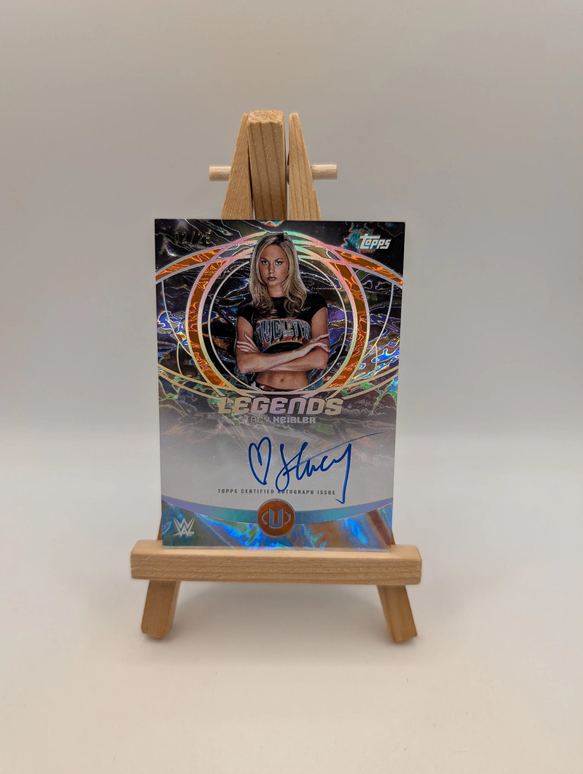 2025 Topps WWE Universe Stacy Keibler Legends On Card Auto Orange /25 FRENLY BRICKS - Open 7 Days image 1