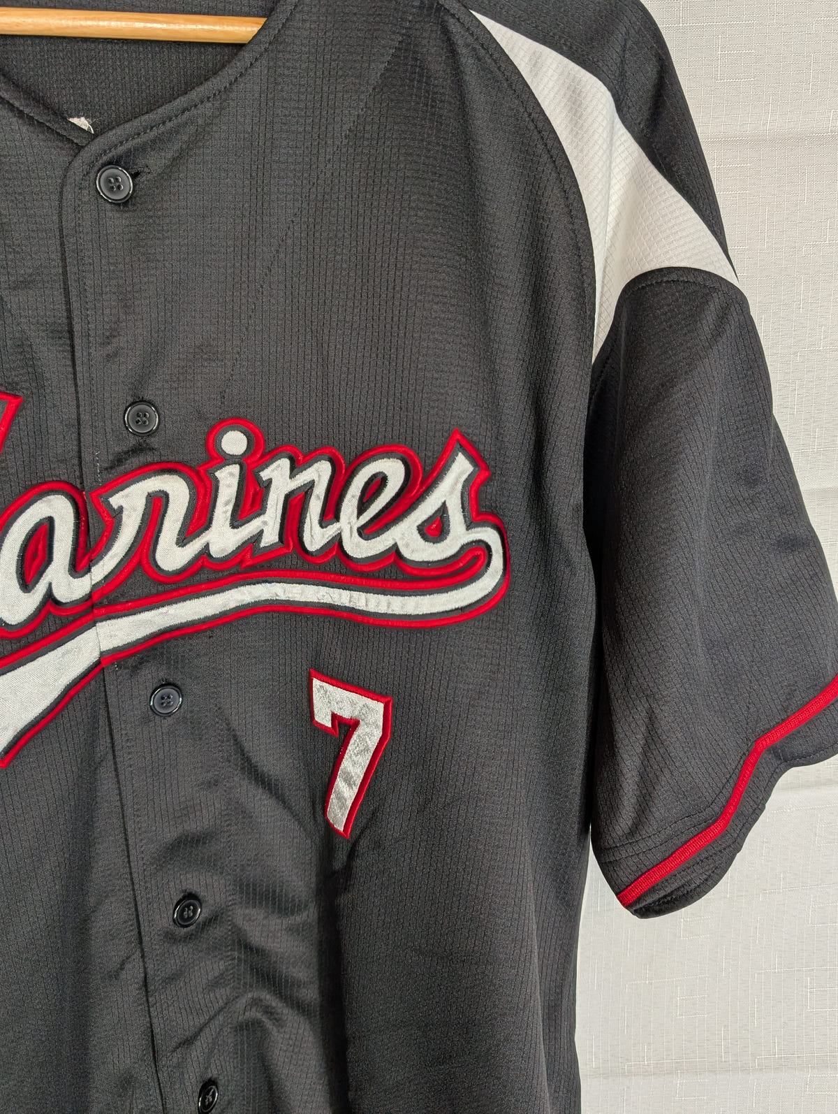 Nippon Baseball Chiba Lotte Marines Away Black/Red 2014-2016 XL Jersey, photo 3 image 3