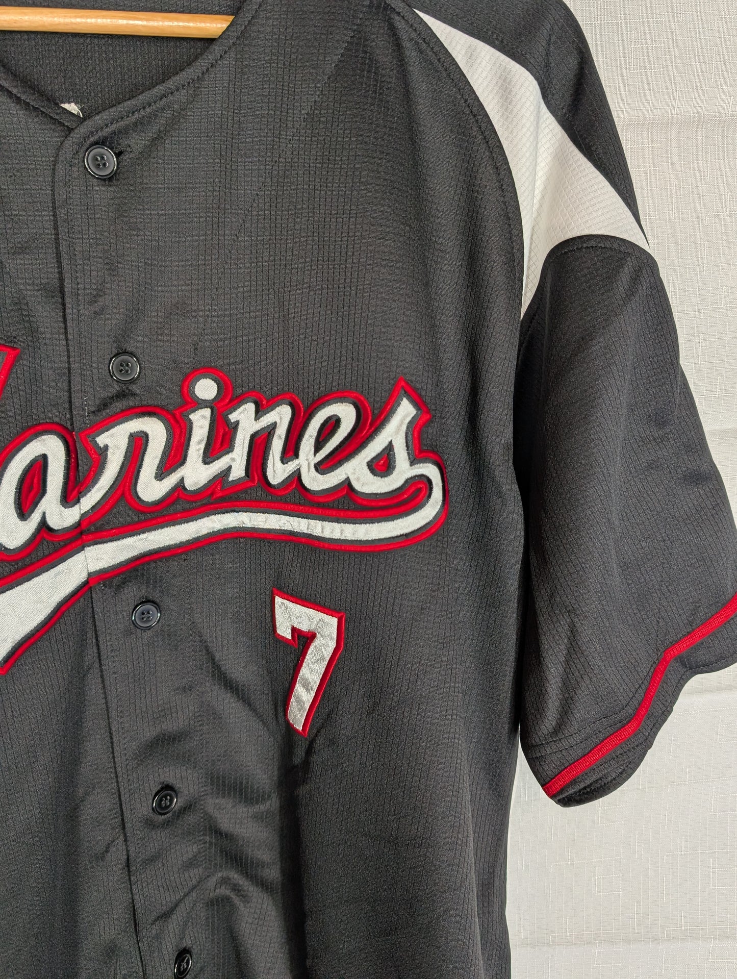 Nippon Baseball Chiba Lotte Marines Away Black/Red 2014-2016 XL Jersey