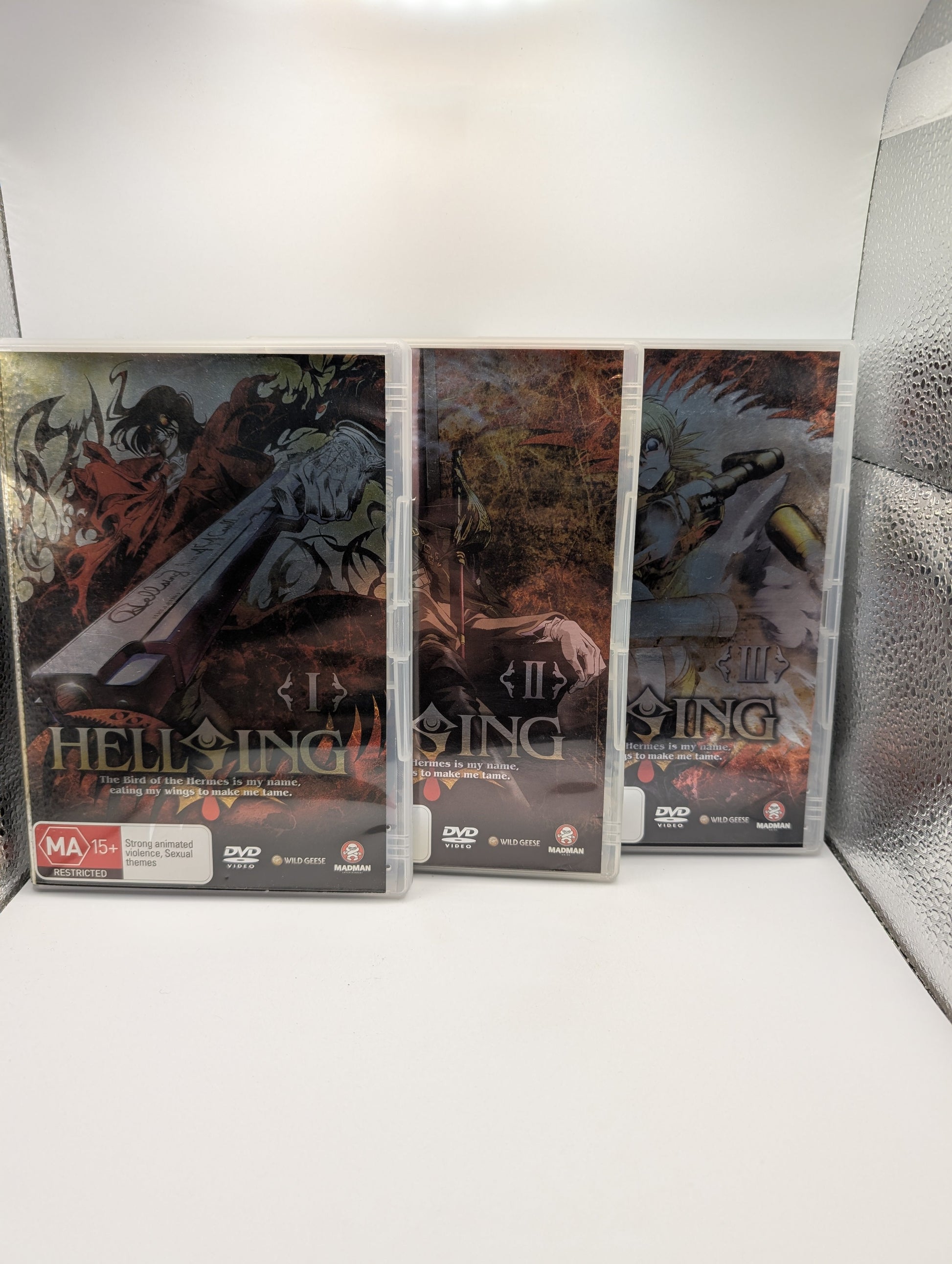 Hellsing Ultimate : Vol 1,2 & 3 Region 4 DVD used FRENLY BRICKS - Open 7 Days