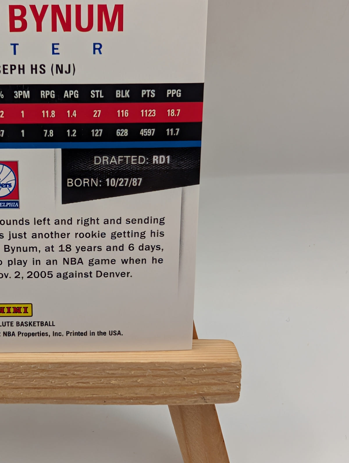ANDREW BYNUM 2012-13 PANINI ABSOLUTE SPECTRUM 1/1 SSP 76ers FRENLY BRICKS - Open 7 Days image 10