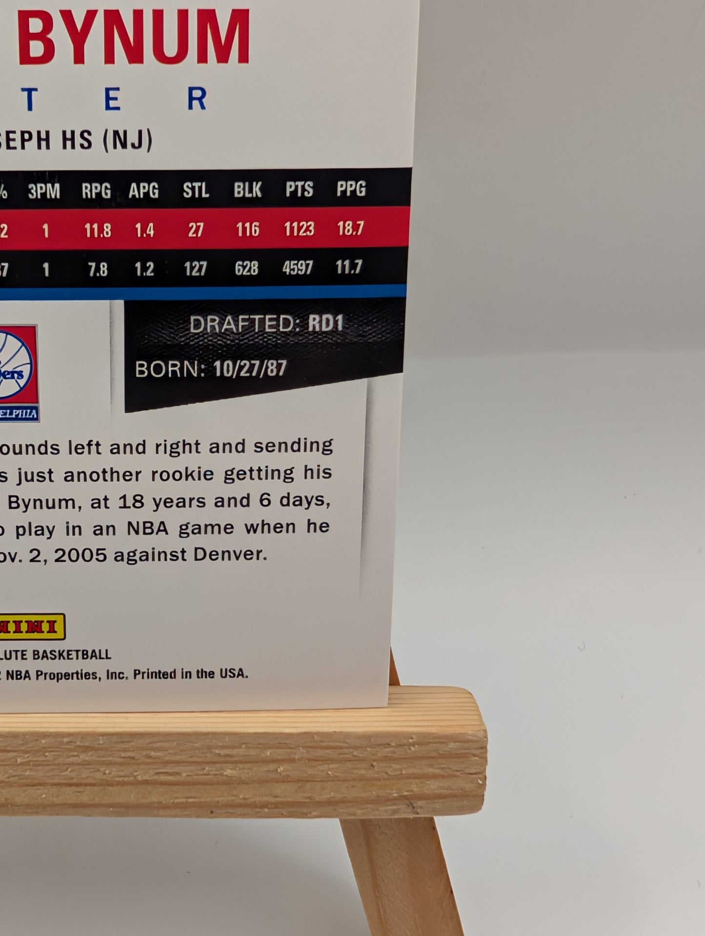 ANDREW BYNUM 2012-13 PANINI ABSOLUTE SPECTRUM 1/1 SSP 76ers FRENLY BRICKS - Open 7 Days