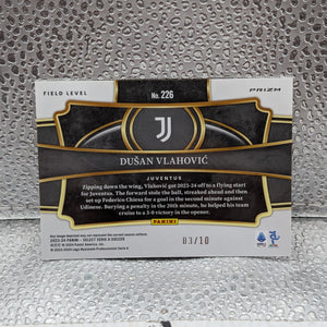 2023-24 Panini Select Serie A - Field Level Dusan Vlahovic #226 Gold Wave Prizm /10 FRENLY BRICKS - Open 7 Days