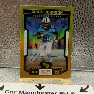 2023 Panini Score CHRIS JOHNSON AUTO /50 gold FRENLY BRICKS - Open 7 Days