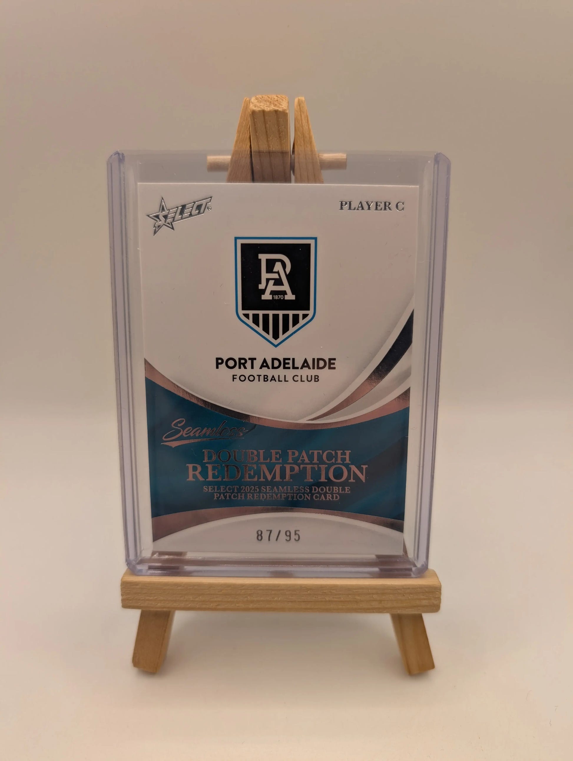 2025 AFL Select Seamless Double Patch Redemption Port Adelaide Player C /95 FRENLY BRICKS - Open 7 Days image 1