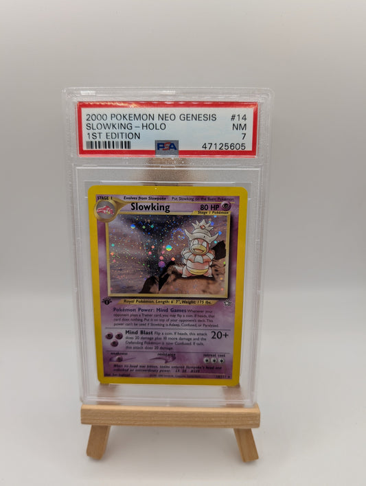 2000 Pokémon Neo Genesis Slowking Holo #14 PSA 7 NM WOTC Vintage Rare FRENLY BRICKS - Open 7 Days