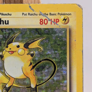 Raichu 14/102 Holo Rare Base Set - Pokemon Card WOTC HP FRENLY BRICKS - Open 7 Days