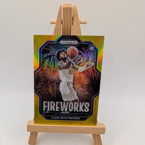 2023-24 Prizm Draft Cam Whitmore Fireworks RC Rookie SP #8 VILLANOVA ROCKETS /10