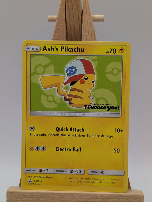Pokemon Card SM Black Star Promos SM112 Ash's Pikachu ‘I Choose You!’ FRENLY BRICKS - Open 7 Days