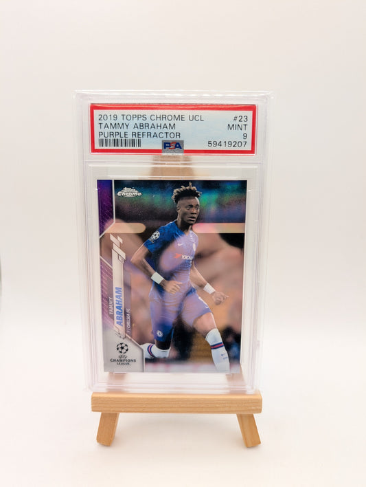 2019 Topps Chrome UEFA Tammy Abraham Purple Refractor #23 Chelsea PSA 9 /250 FRENLY BRICKS - Open 7 Days