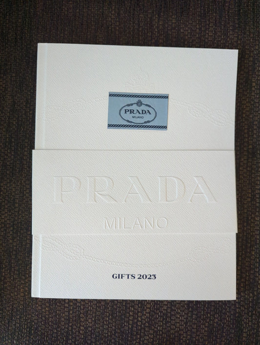 Prada 2023 Holiday Gifts Catalogue - Client Gift! Hardcover Book Coffee Table FRENLY BRICKS - Open 7 Days