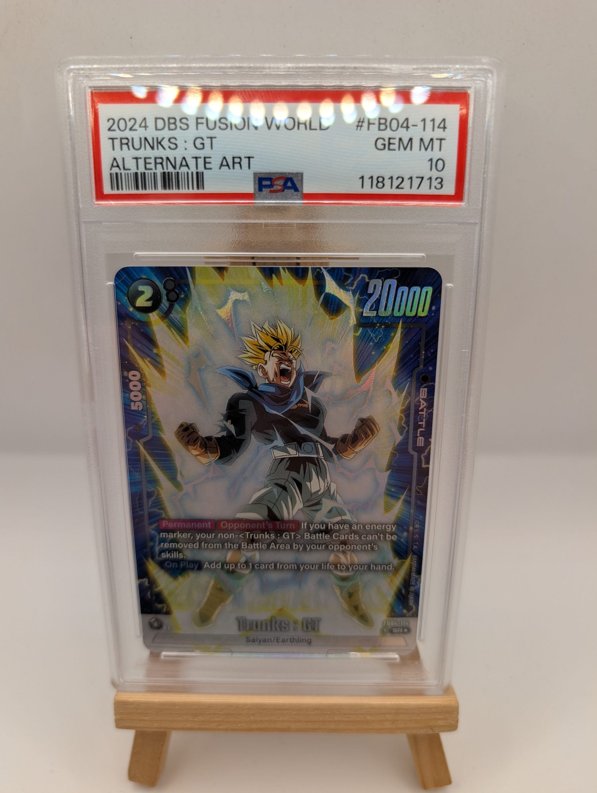 Dragon Ball Super Trunks: GT Fusion World FB04-114 Alternate Art SR Foil PSA 10 #FB04-11 FRENLY BRICKS - Open 7 Days image 3