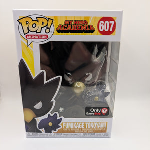 Fumikage Tokoyami Metallic 607 GameStop Sticker In Protector Pop Vinyl Funko MHA FRENLY BRICKS - Open 7 Days