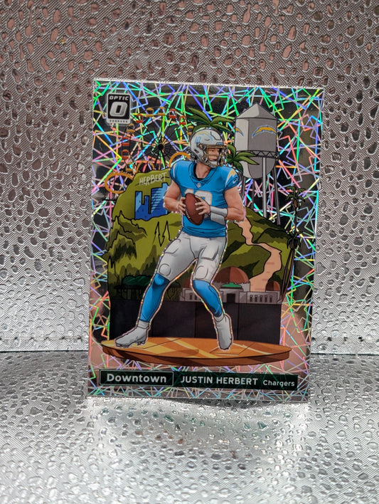 Justin Herbert Downtown Case Hit 2021 Donruss Optic Football SSP DT-27 FRENLY BRICKS - Open 7 Days