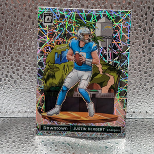 Justin Herbert Downtown Case Hit 2021 Donruss Optic Football SSP DT-27 FRENLY BRICKS - Open 7 Days
