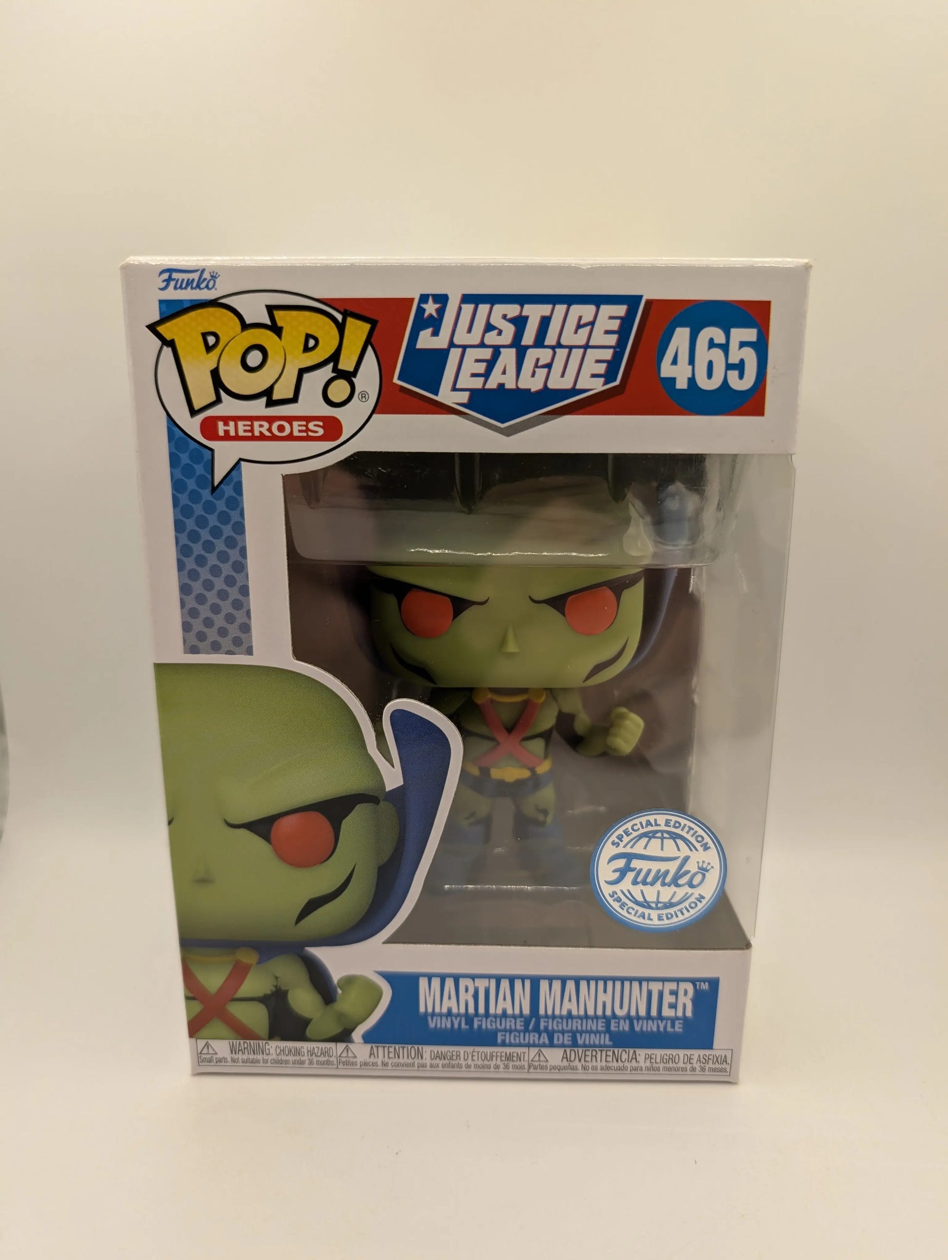 FUNKO POPS HEROES JUSTICE LEAGUE MARTIAN MAN HUNTER  #465 FRENLY BRICKS - Open 7 Days image 1